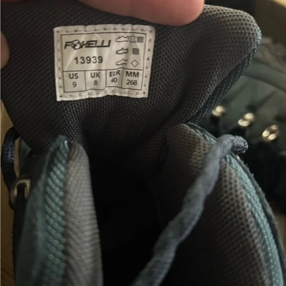 Foxelli Boots Women’s 9 Hiking Waterproof Blue Outdoor Camping Lace Up- Sz 9 - Picture 7 of 8